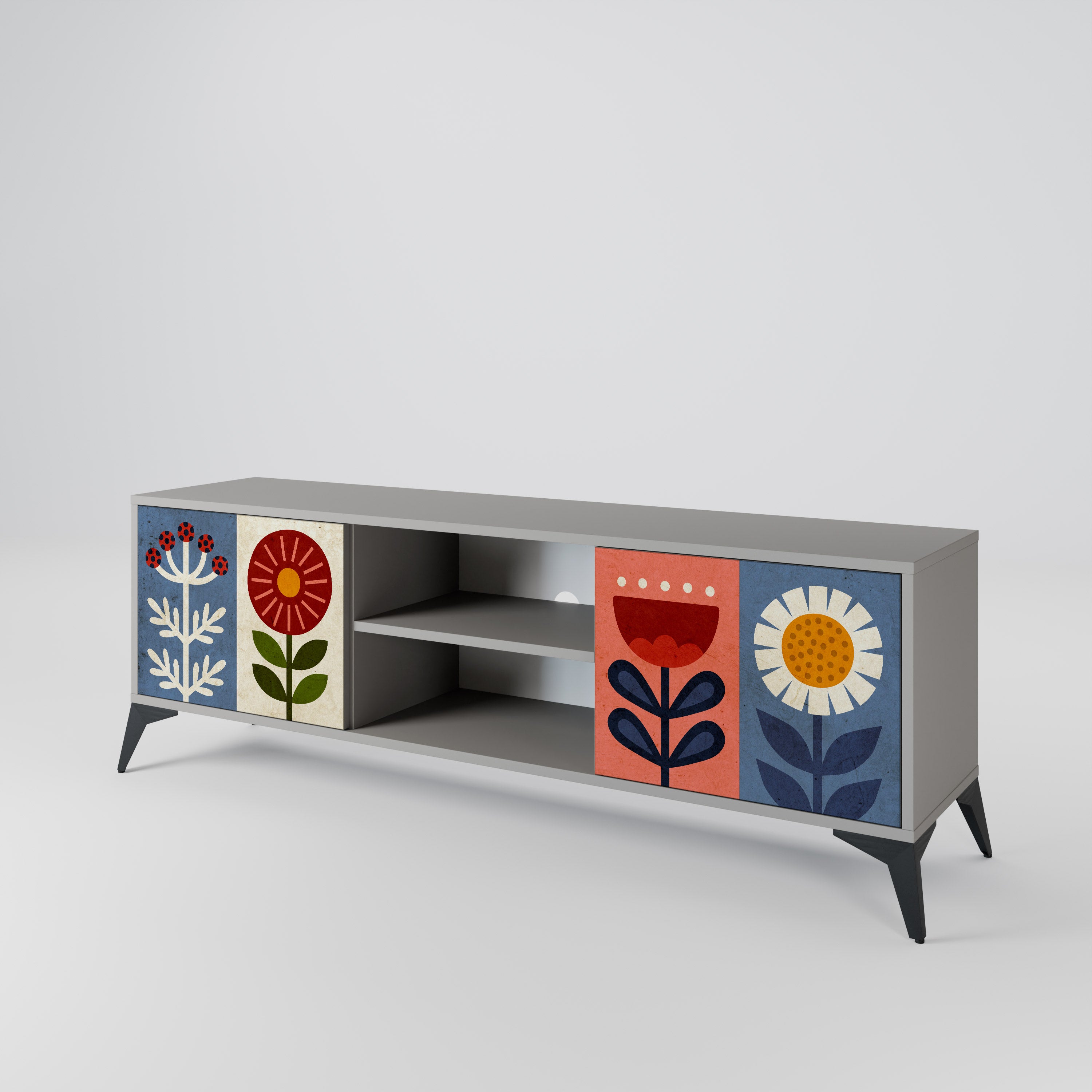 SCANDIC FLOWERET 2-Door TV Cabinet