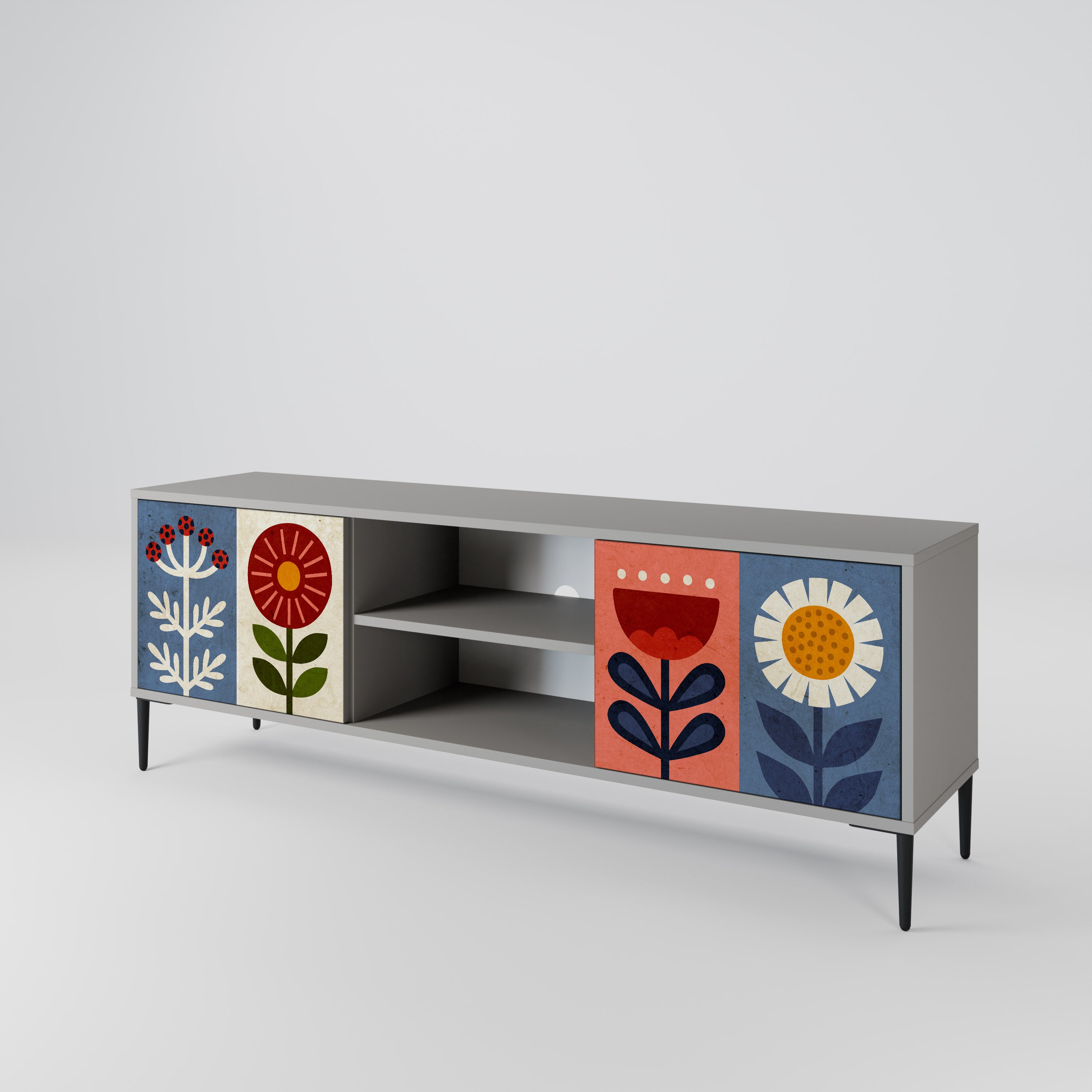 SCANDIC FLOWERET 2-Door TV Cabinet