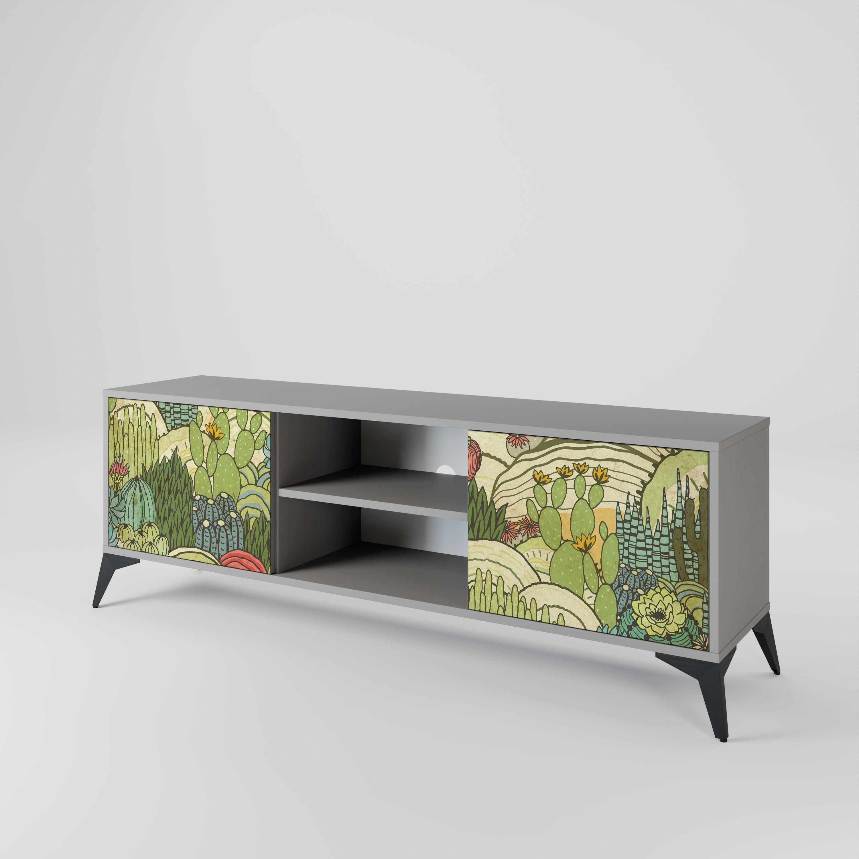 SUCCULENTS KALEIDOSCOPE 2-Door TV Cabinet