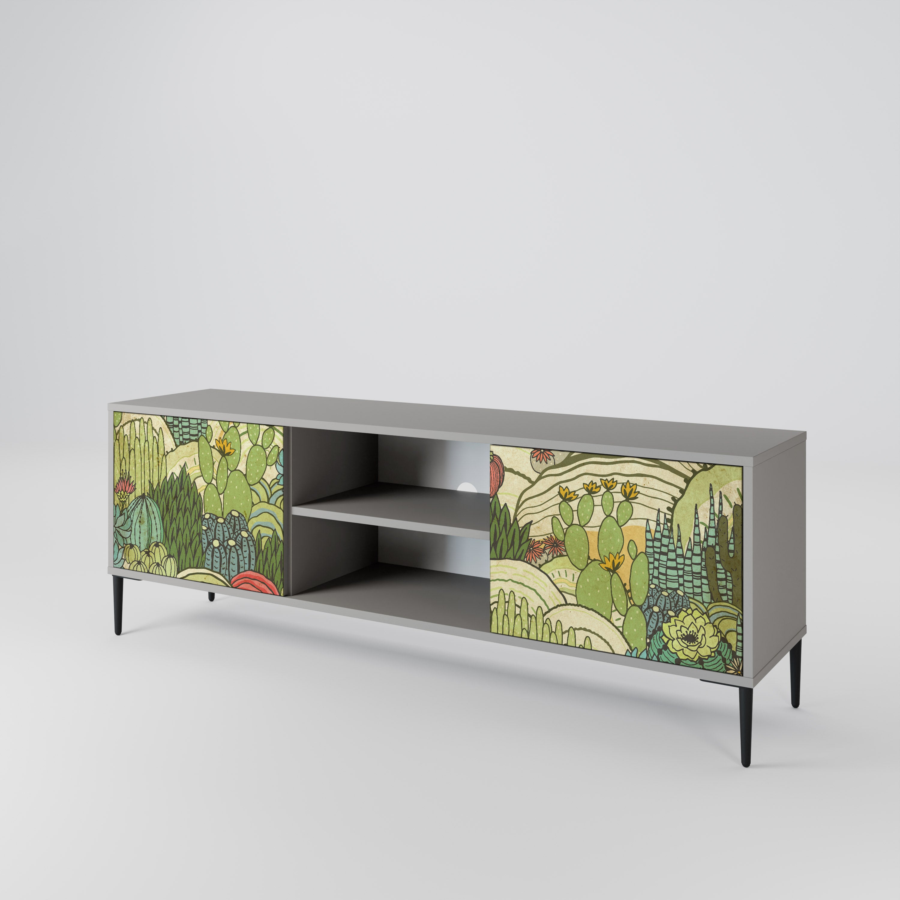 SUCCULENTS KALEIDOSCOPE 2-Door TV Cabinet