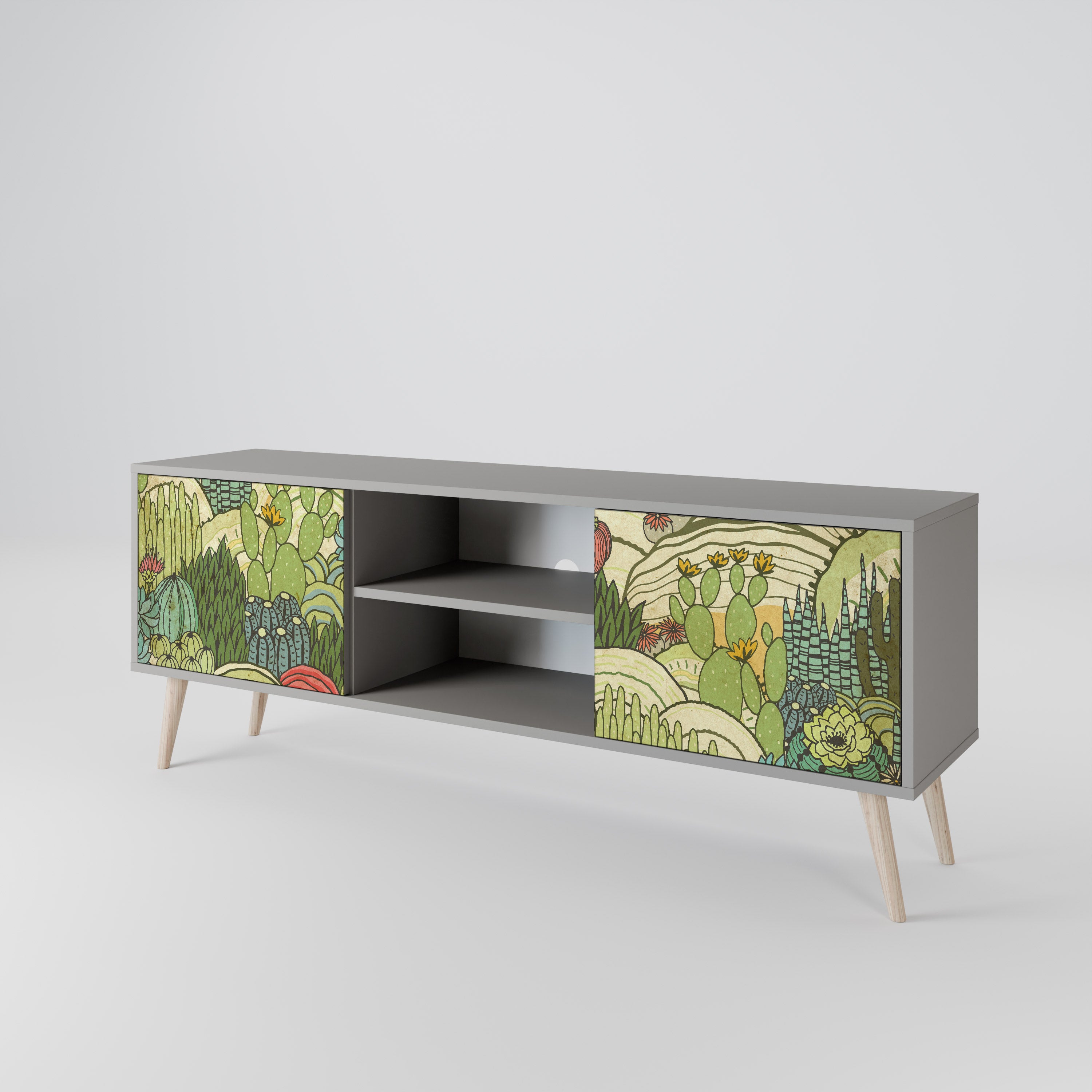 SUCCULENTS KALEIDOSCOPE 2-Door TV Cabinet