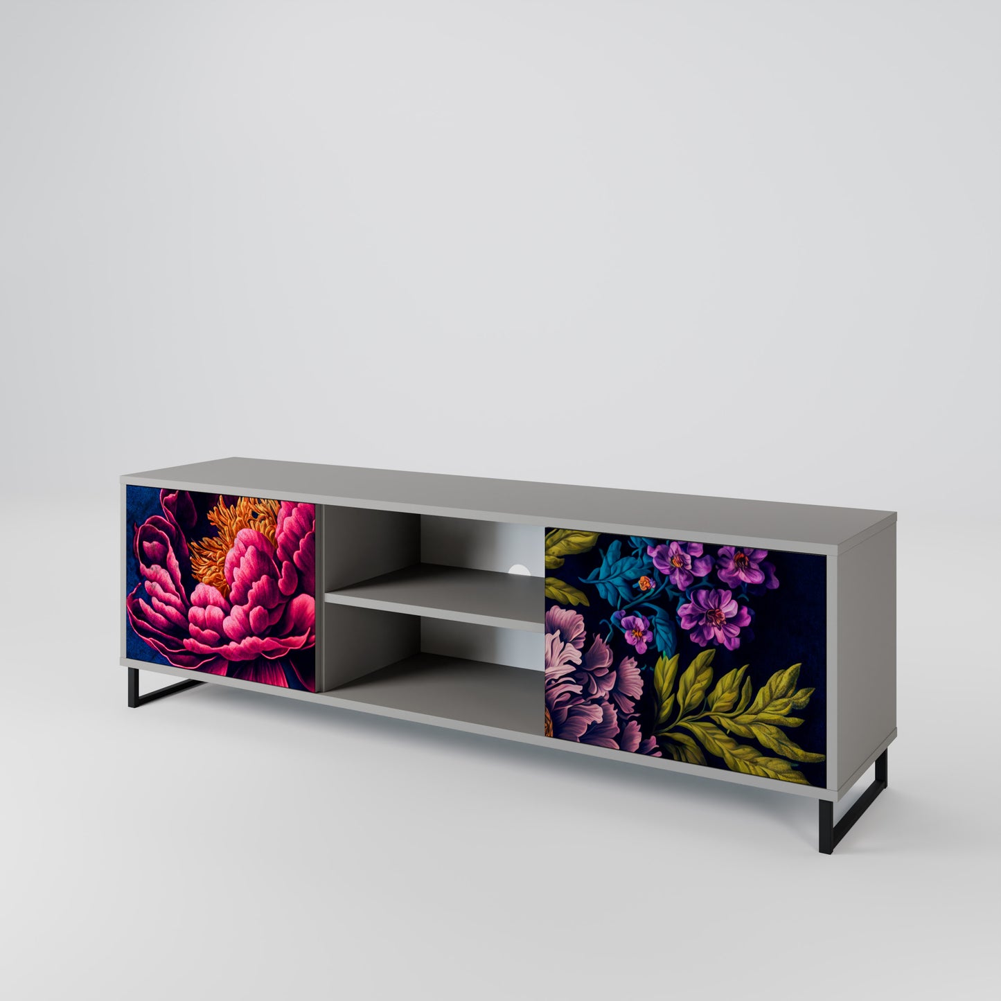 BLOOMING ELEGANCE Dvoudveřový TV stolek