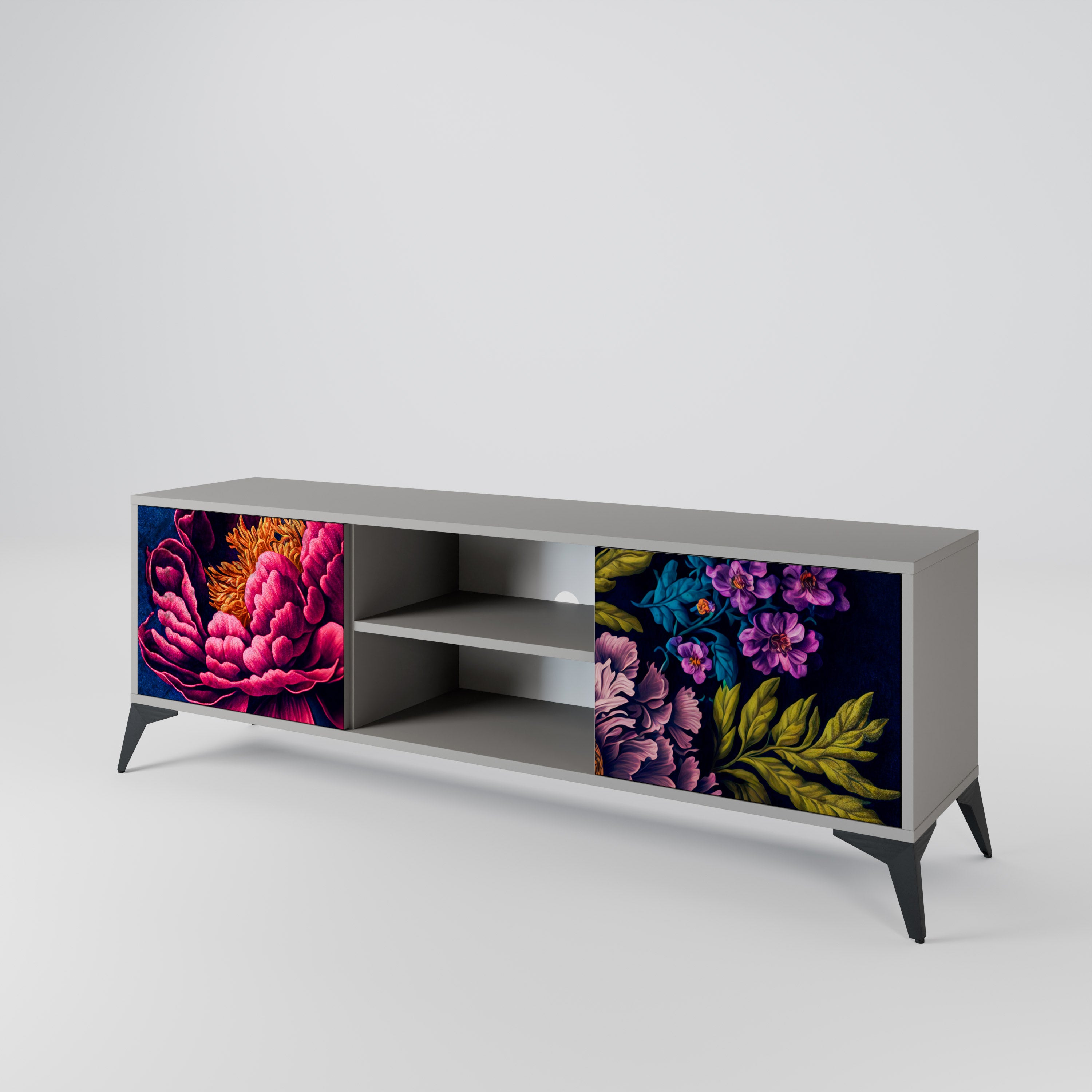 BLOOMING ELEGANCE 2-Door TV Cabinet