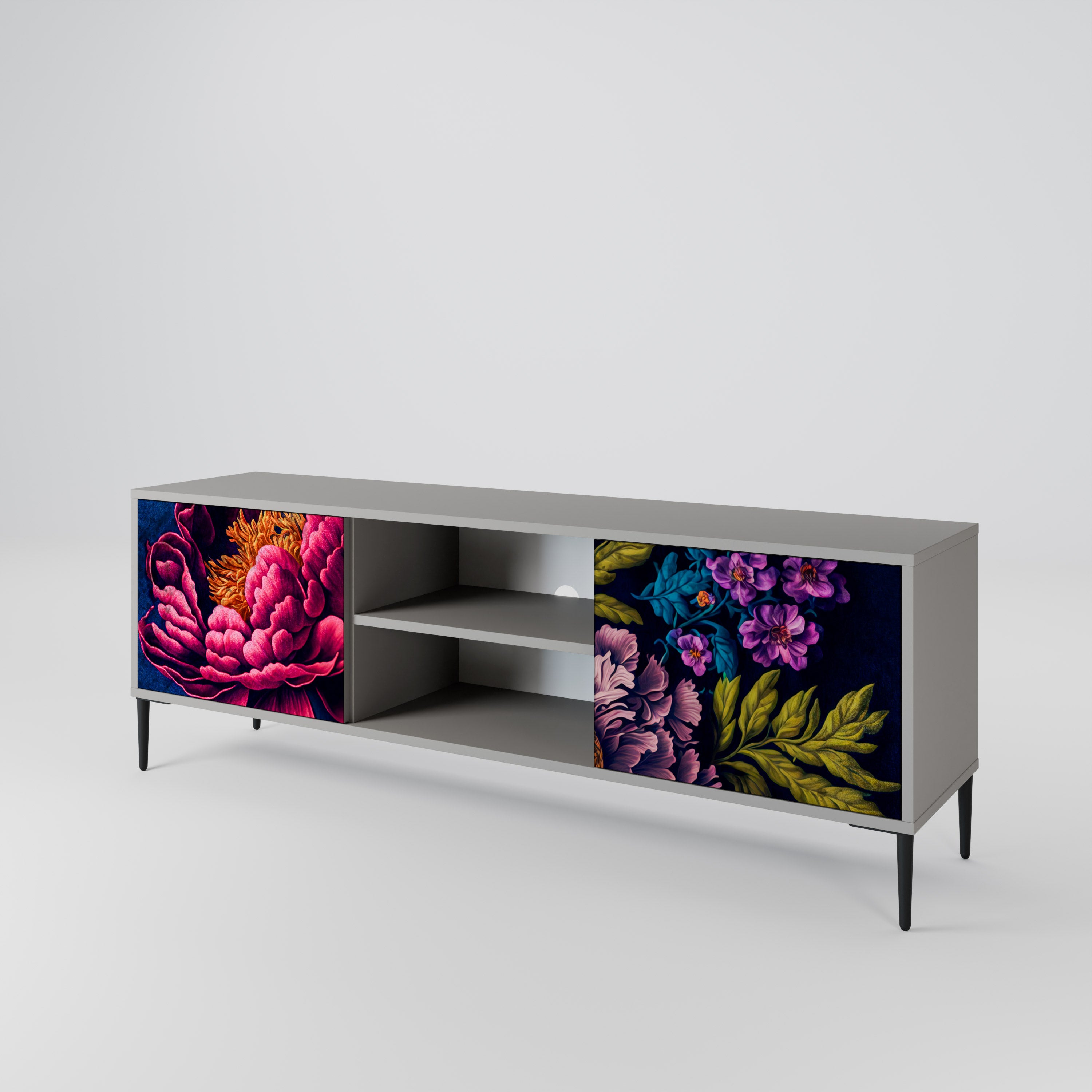 BLOOMING ELEGANCE 2-Door TV Cabinet