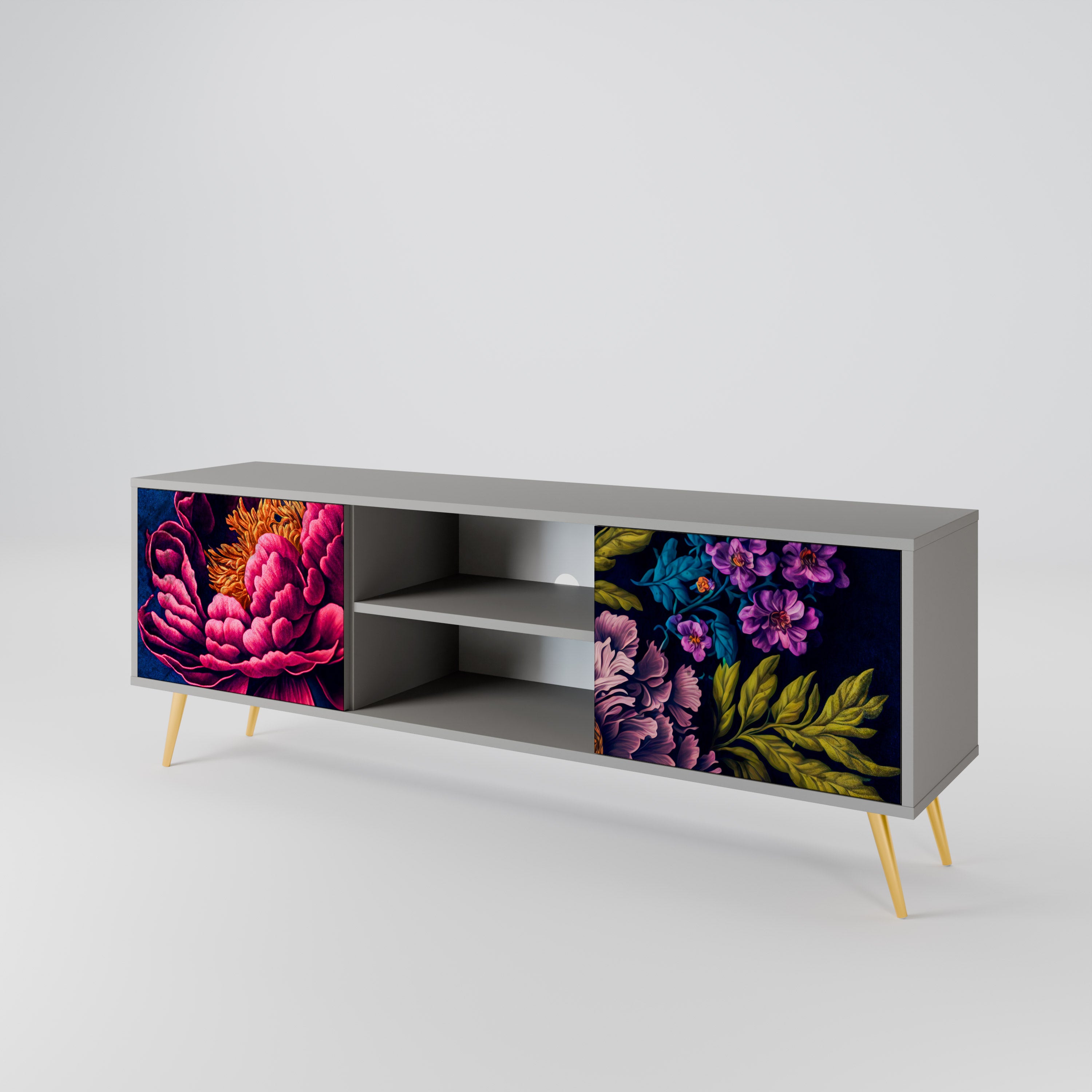 BLOOMING ELEGANCE 2-Door TV Cabinet