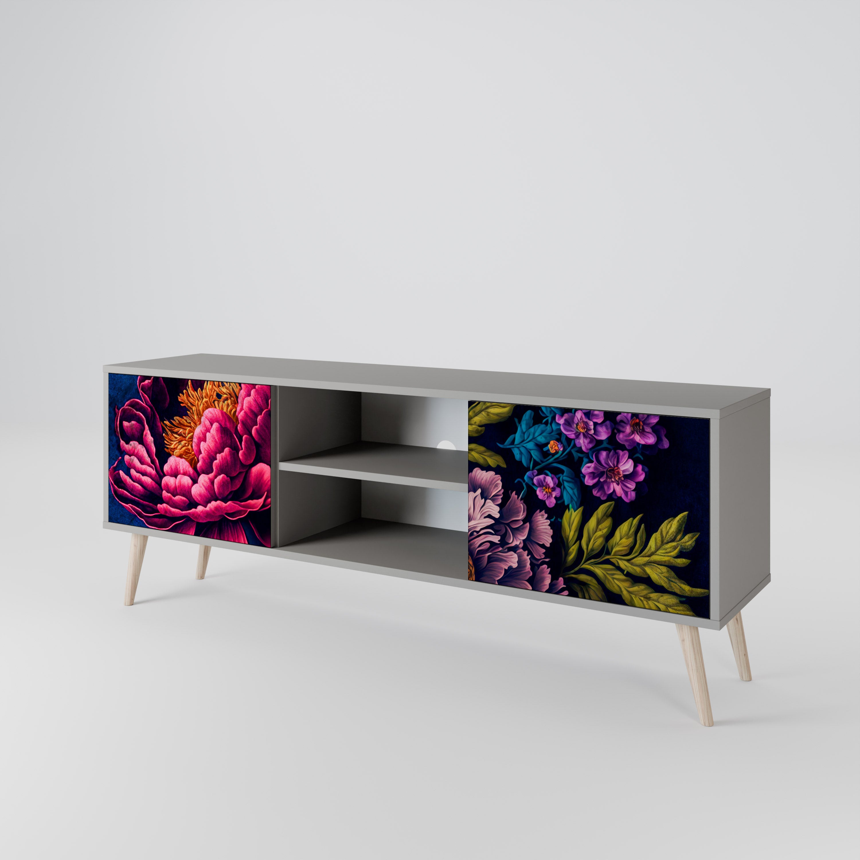 BLOOMING ELEGANCE 2-Door TV Cabinet