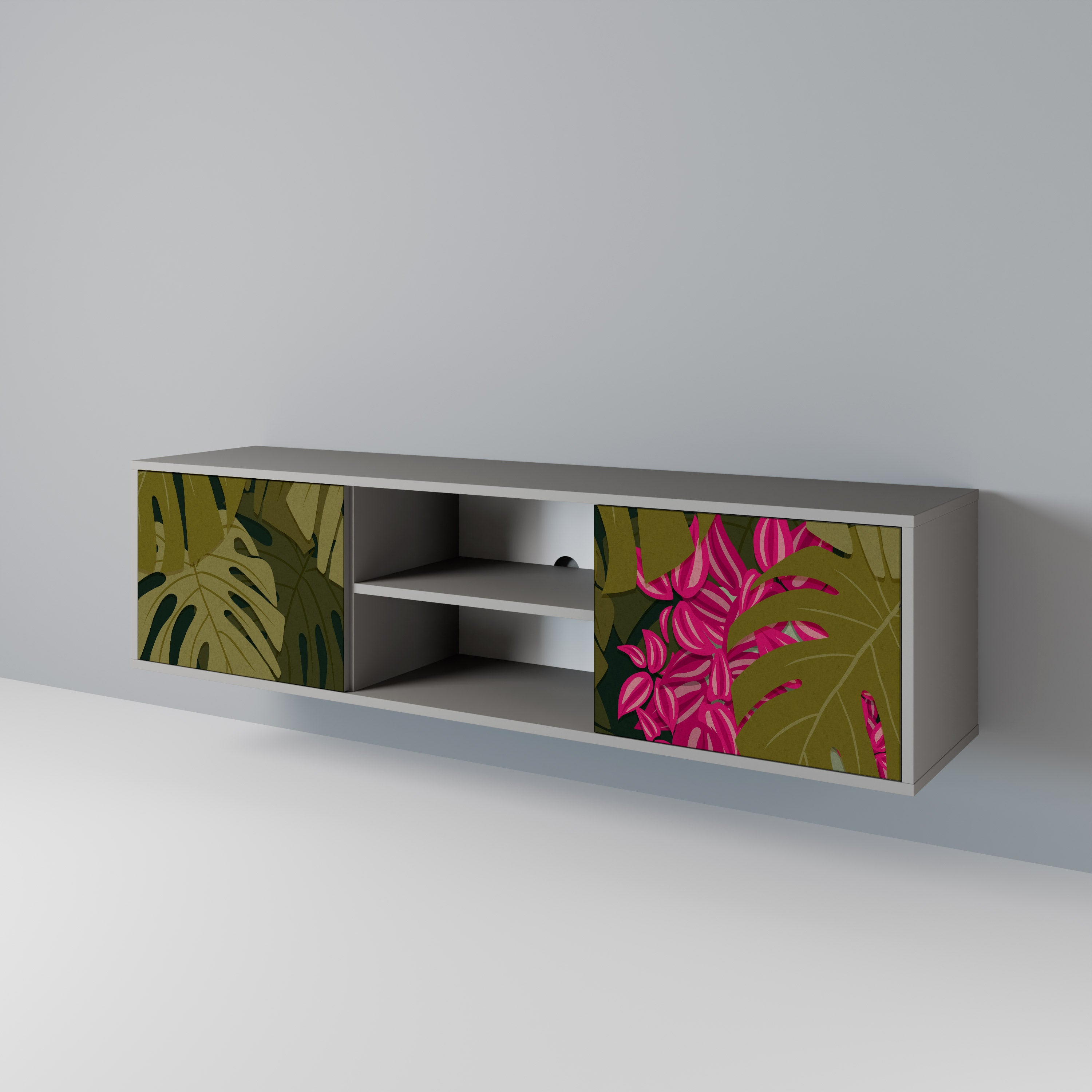 TROPICAL BEAUTY 2-Door TV Cabinet