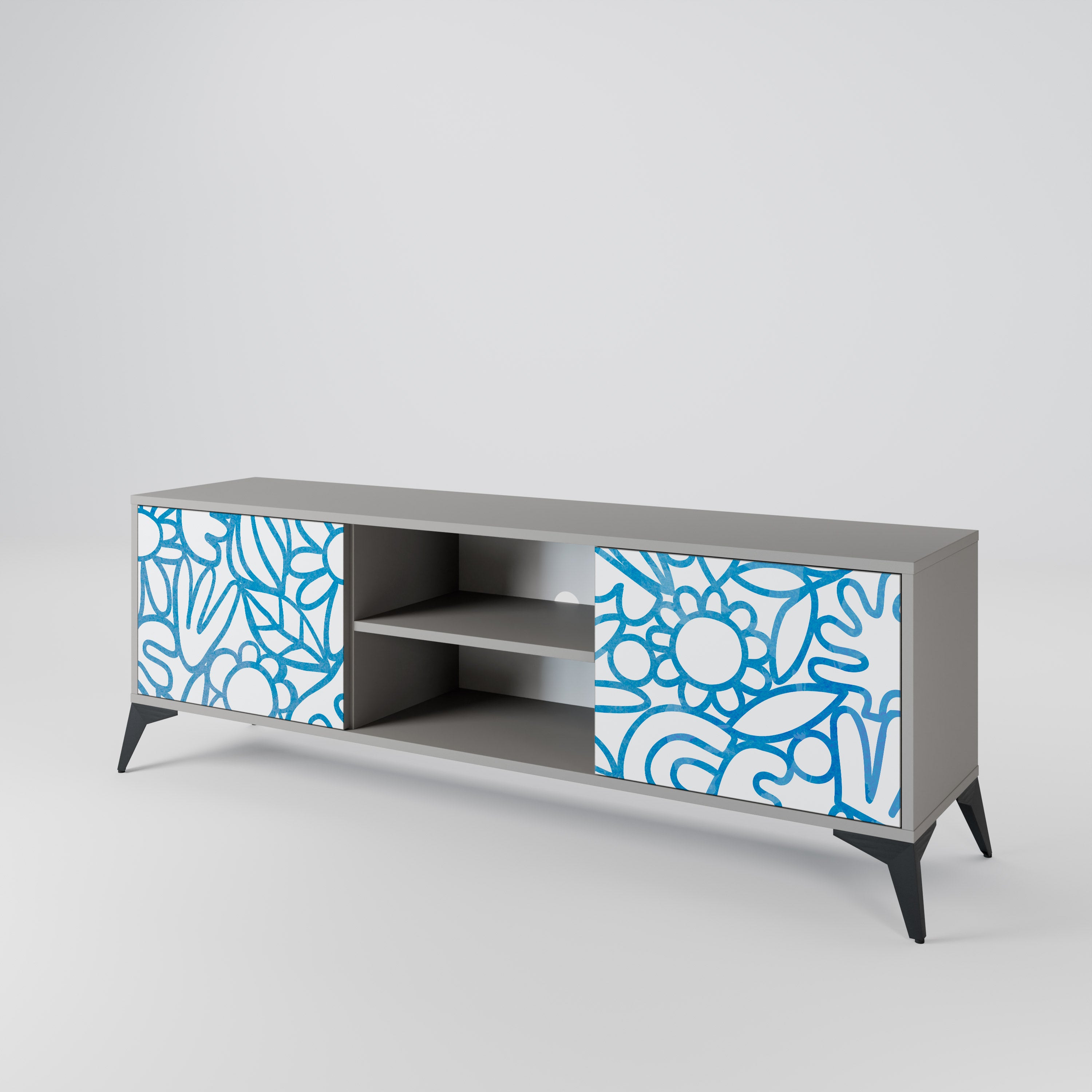 BLOOMY MORNING 2-Door TV Cabinet