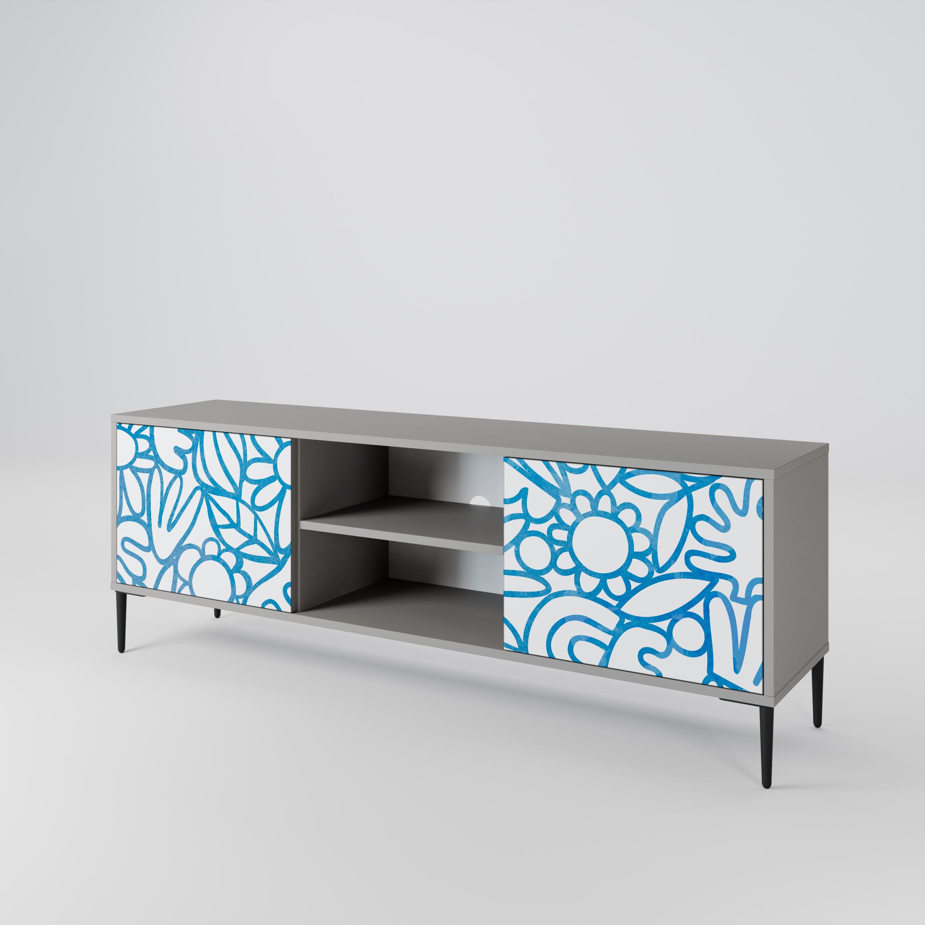 BLOOMY MORNING 2-Door TV Cabinet