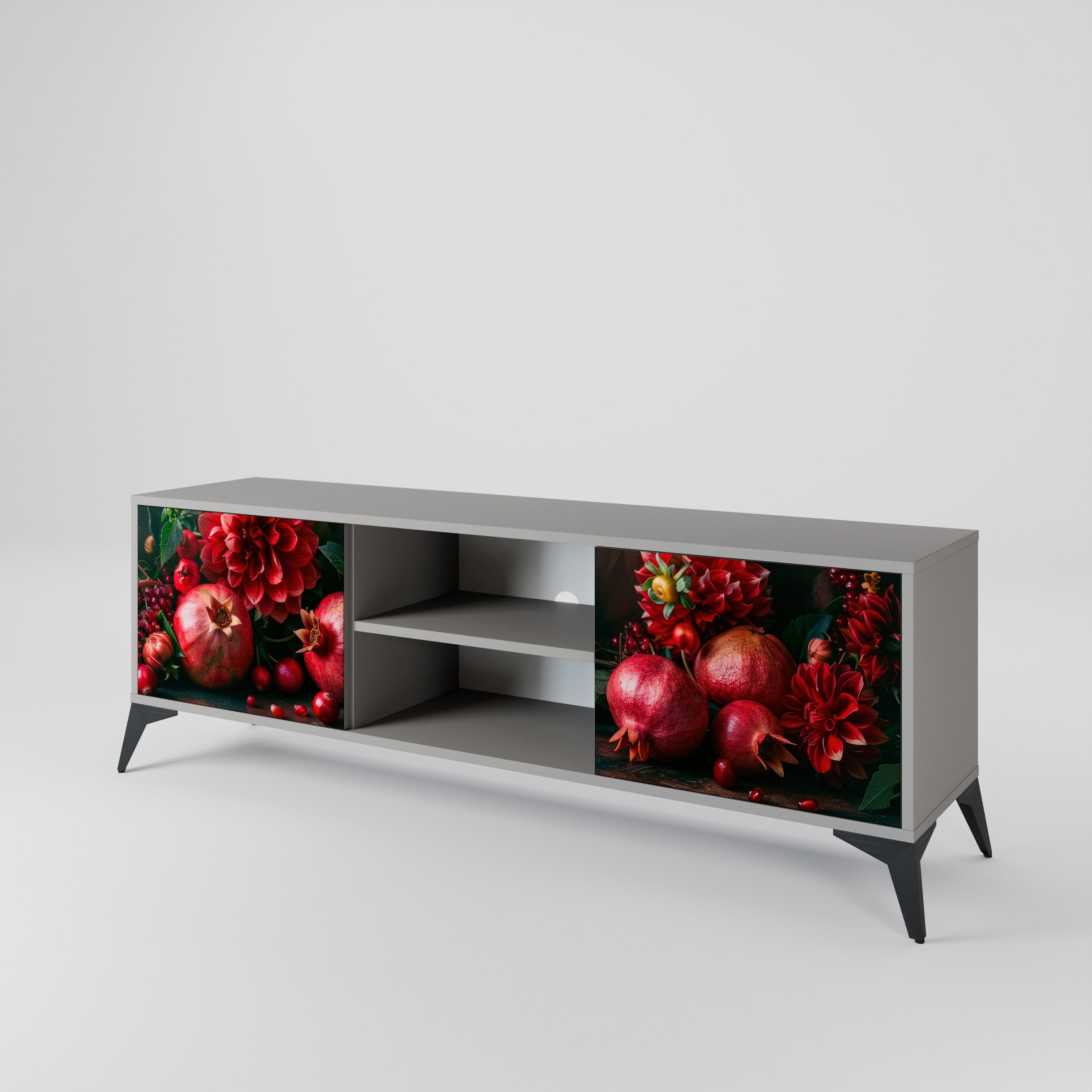 DAHLIAS AND POMEGRANATES 2-Door TV Cabinet