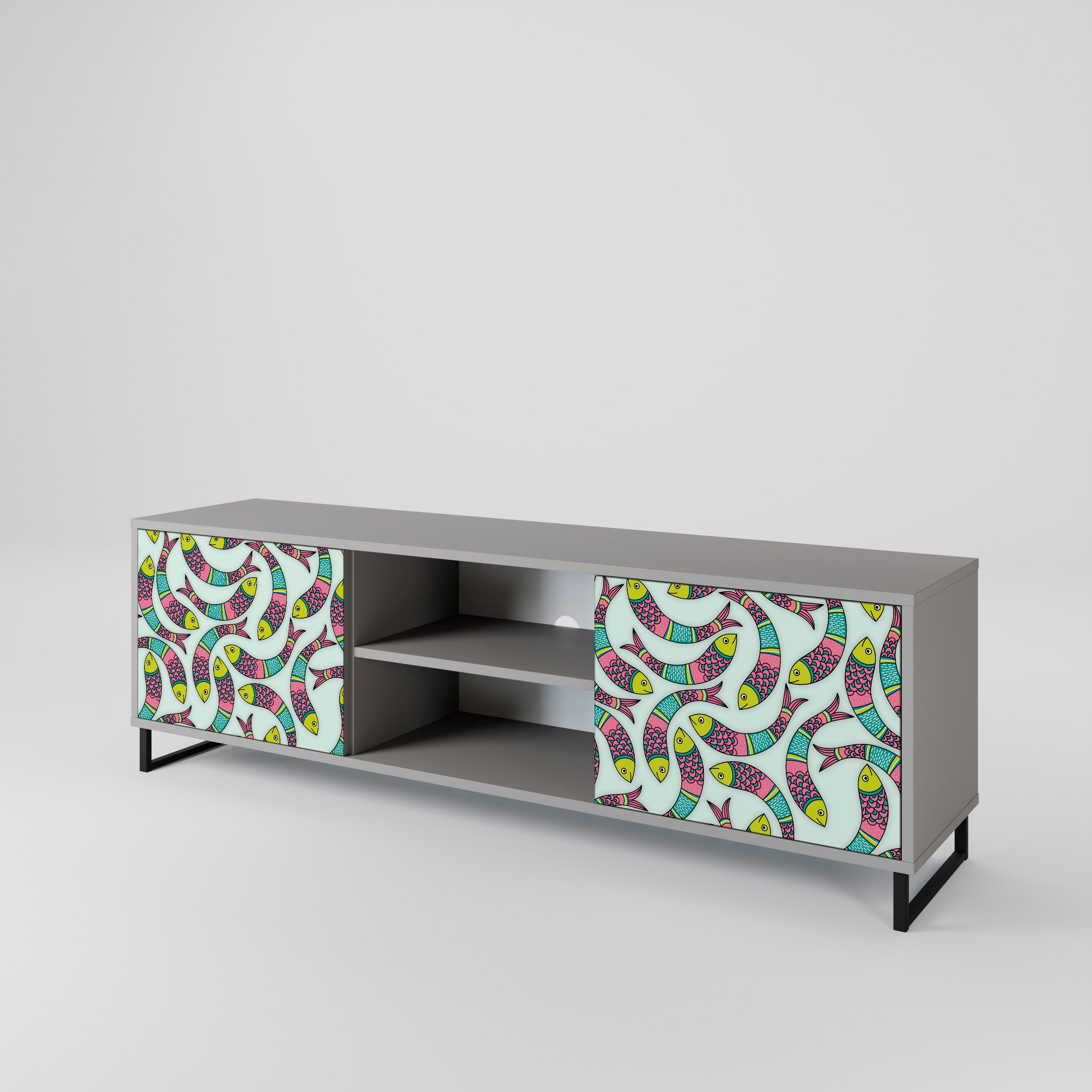 INDIAN FISH 2-Door TV Cabinet