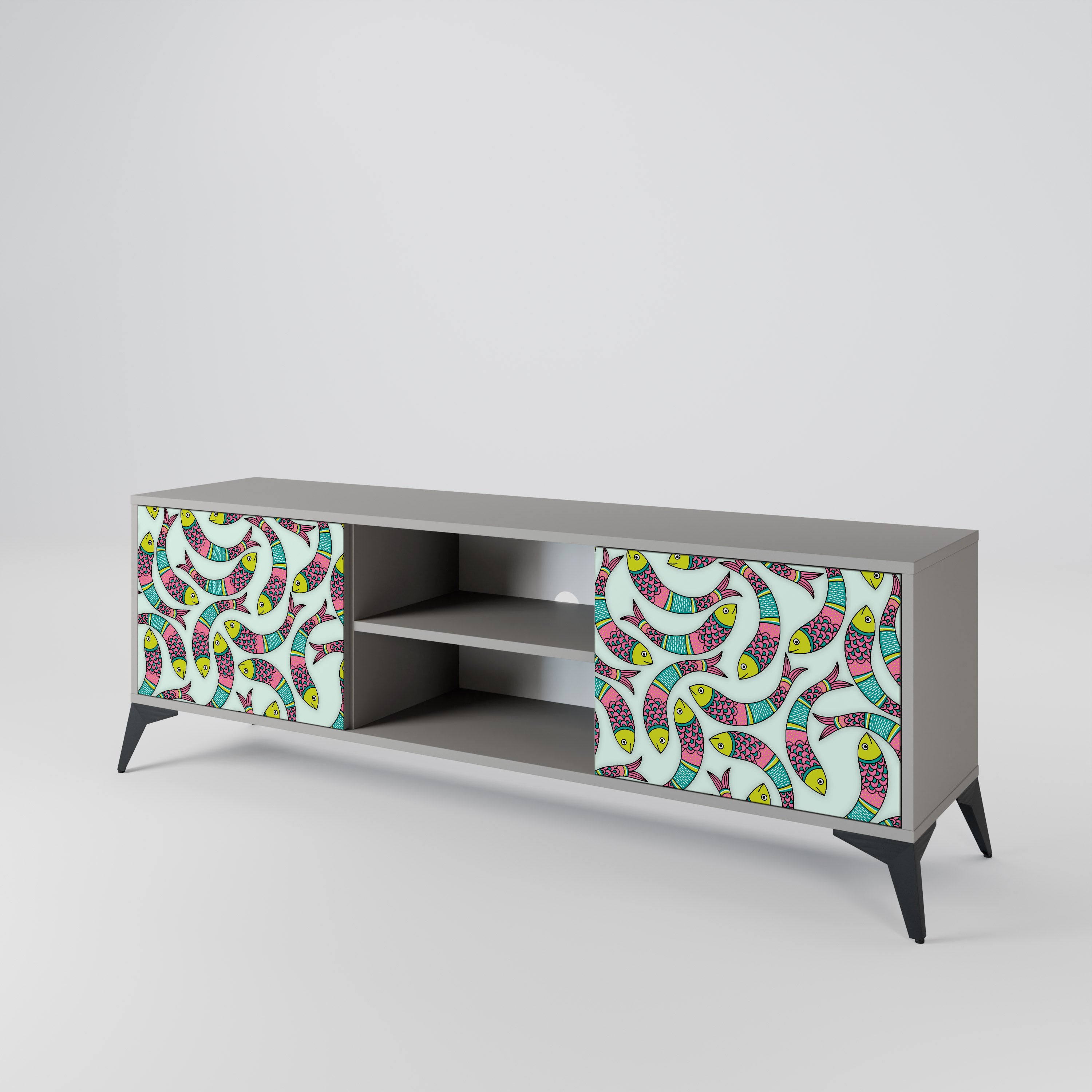 INDIAN FISH 2-Door TV Cabinet