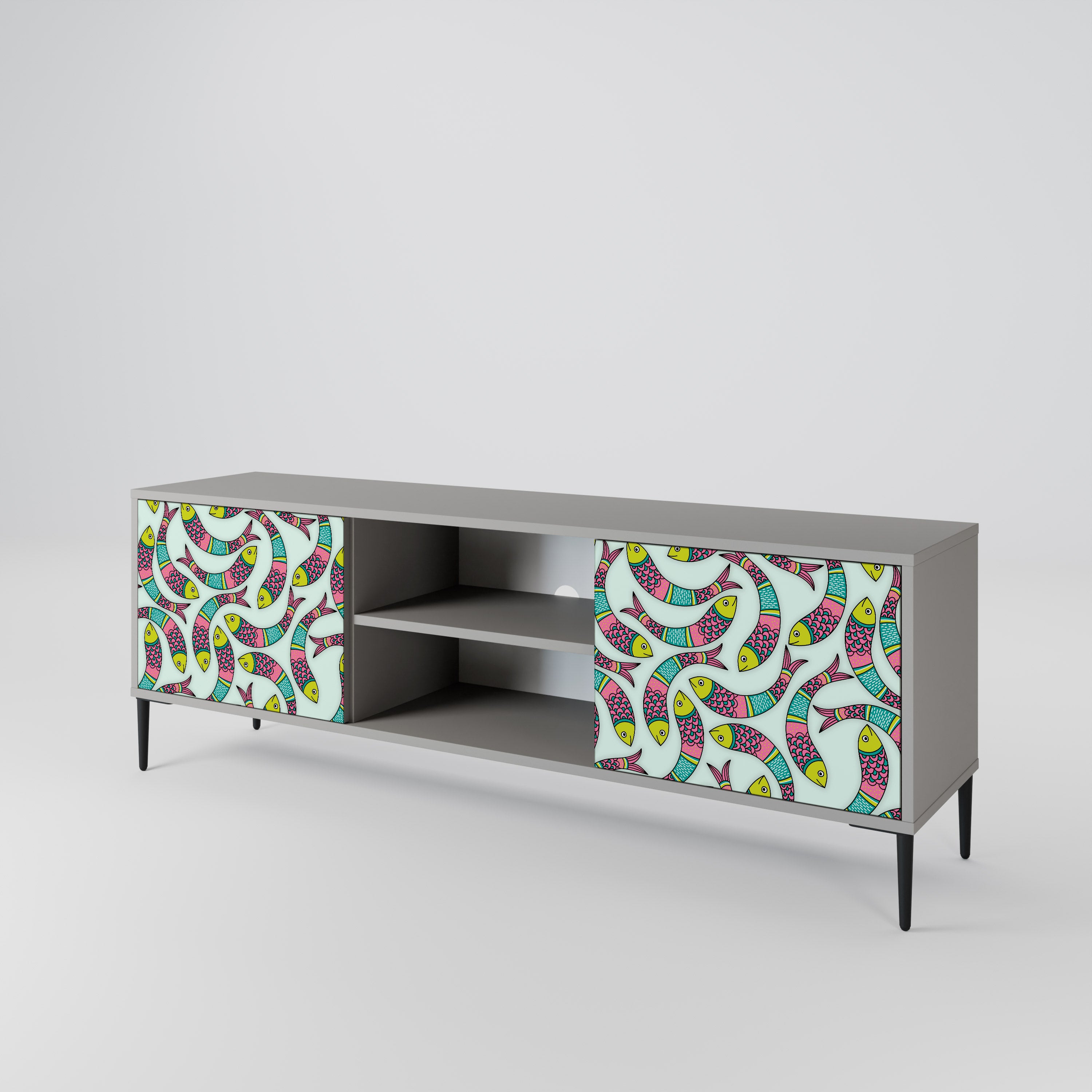 INDIAN FISH 2-Door TV Cabinet