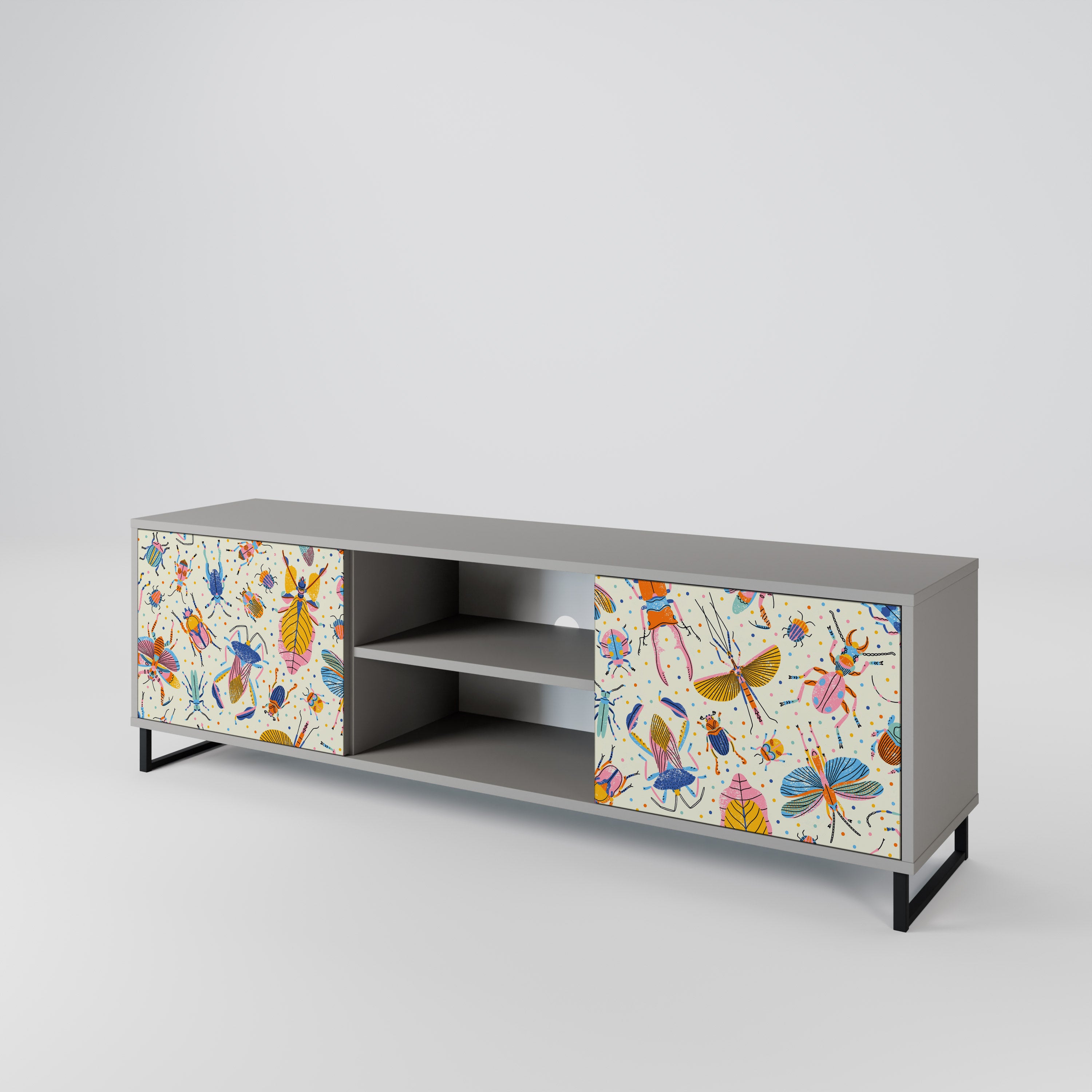 COLORFUL INSECTS 2-Door TV Cabinet