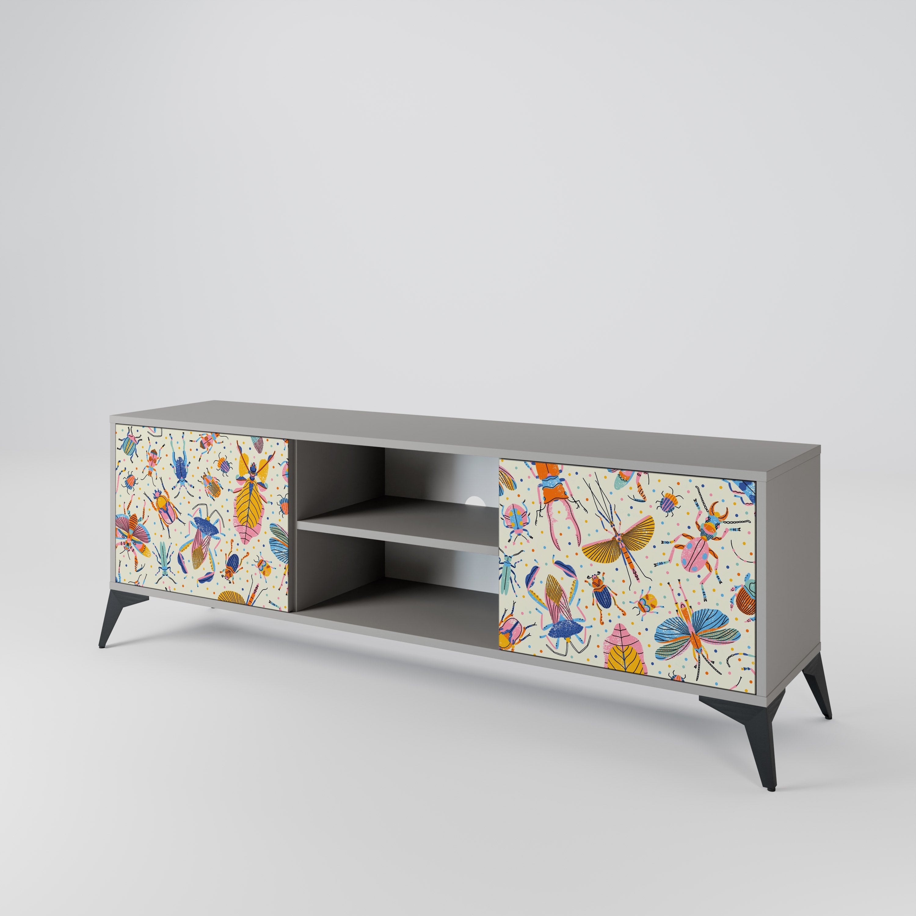 COLORFUL INSECTS 2-Door TV Cabinet