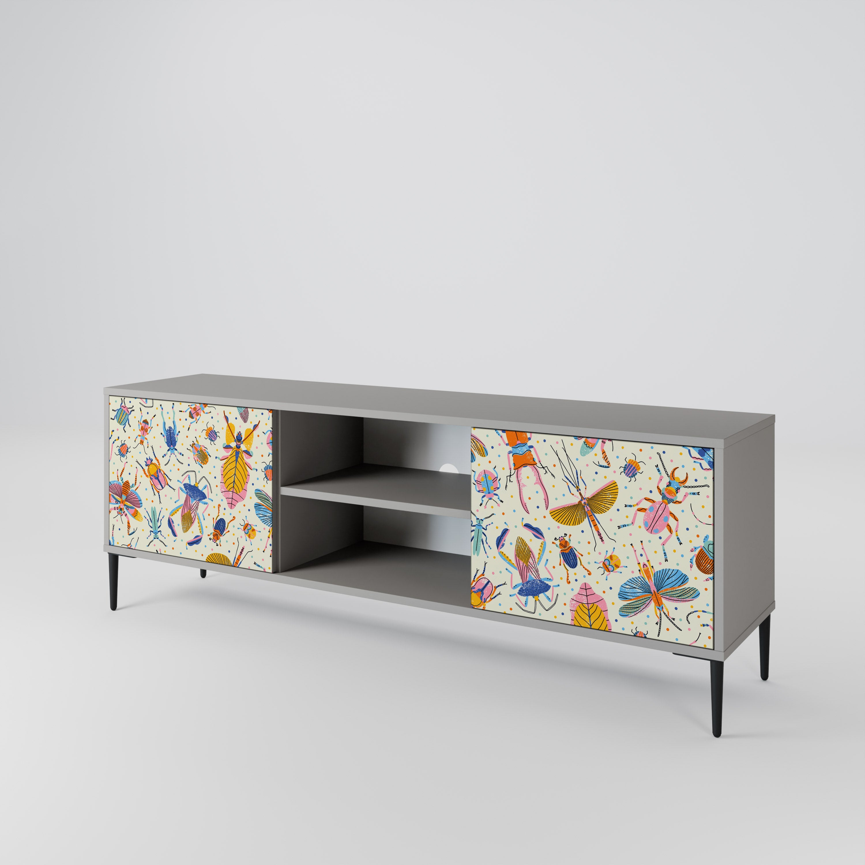 COLORFUL INSECTS 2-Door TV Cabinet