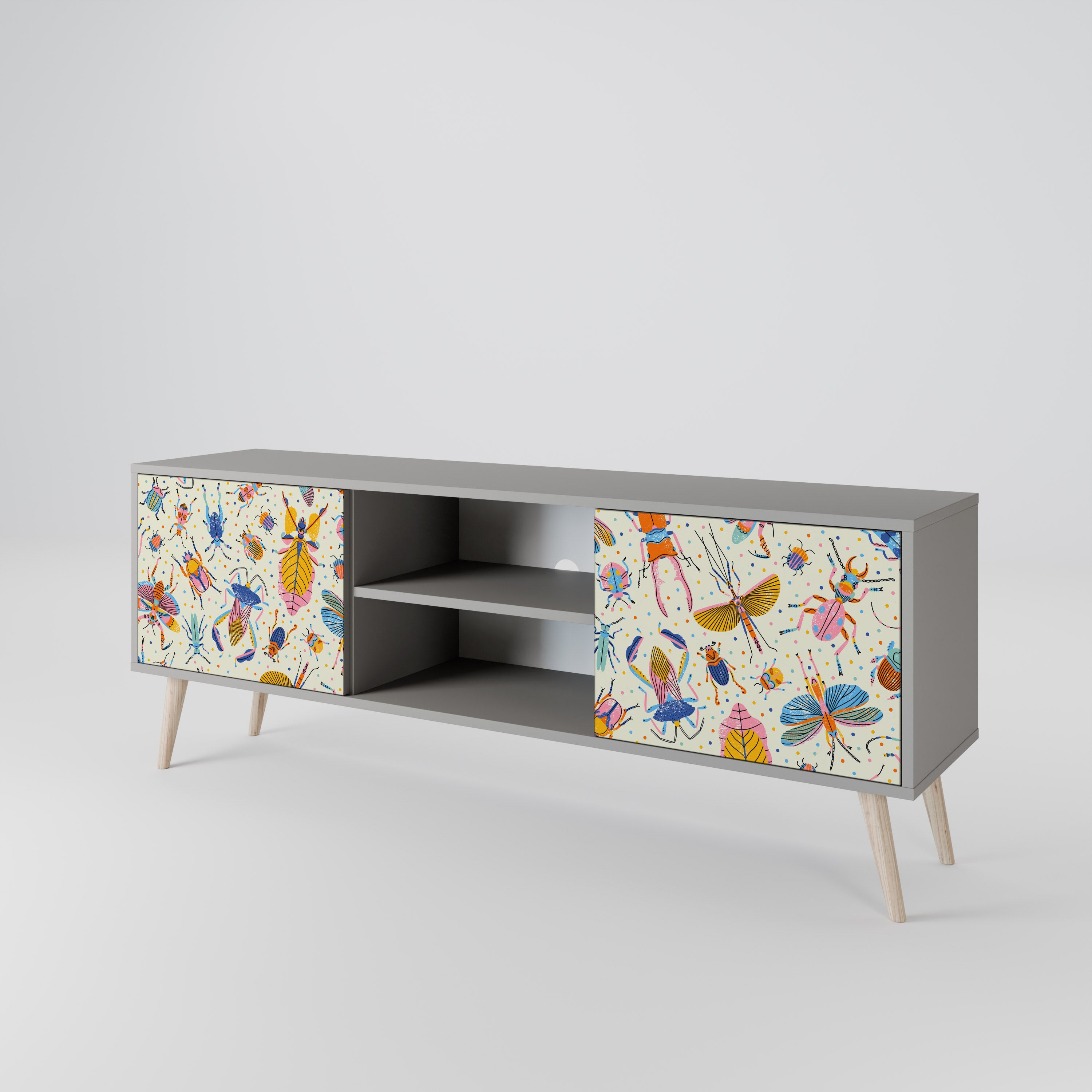 COLORFUL INSECTS 2-Door TV Cabinet