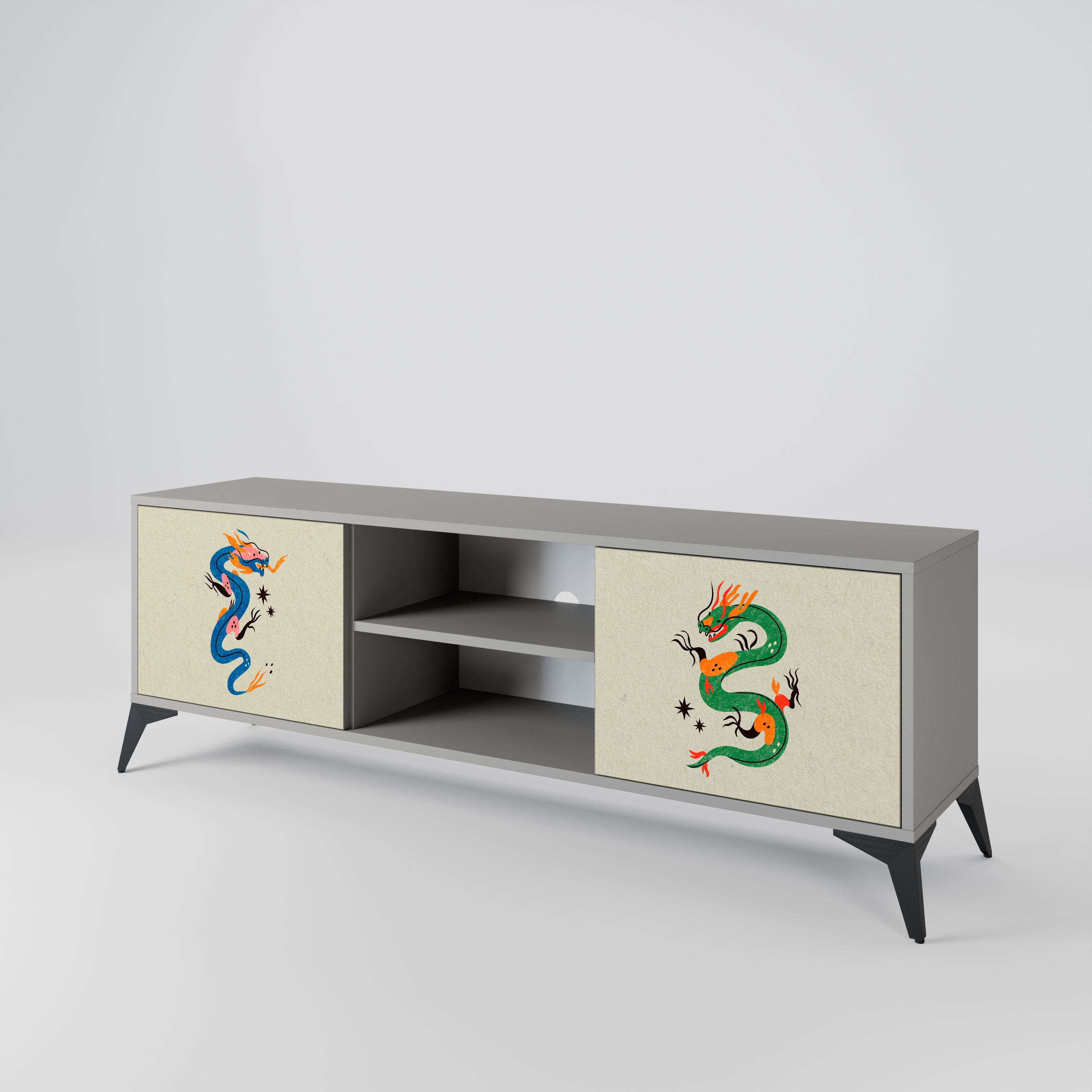MYTHOLOGICAL CREATURES 2-Door TV Cabinet