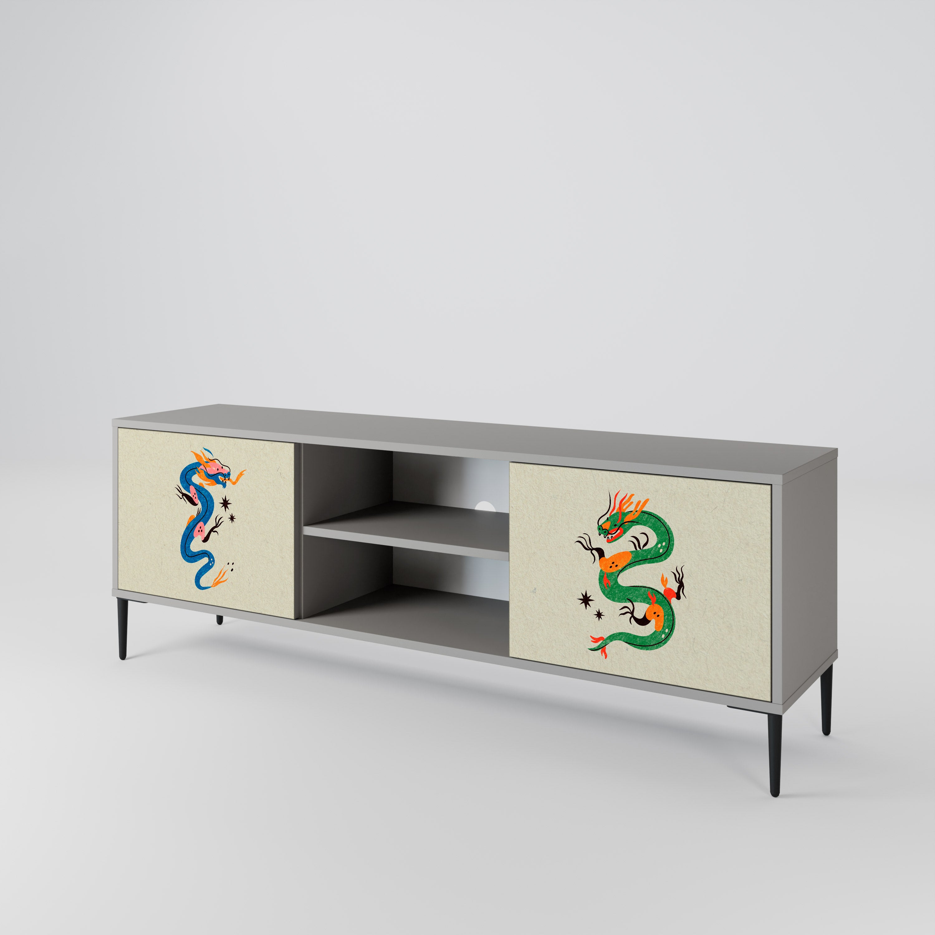 MYTHOLOGICAL CREATURES 2-Door TV Cabinet