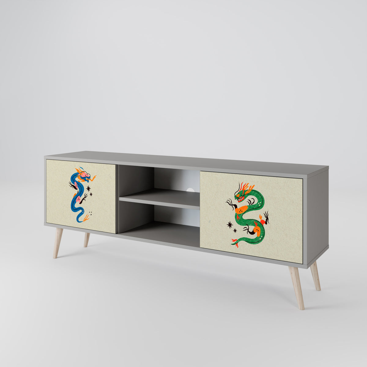 MYTHOLOGICAL CREATURES Dvoudveřový TV stolek
