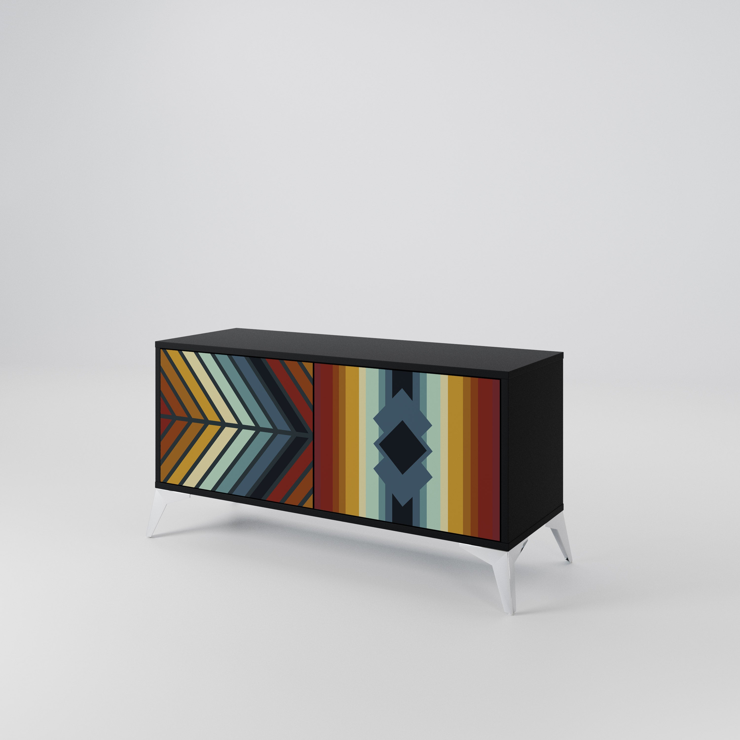 INDIGENOUS ZIGZAG Compact 2-Door TV Cabinet