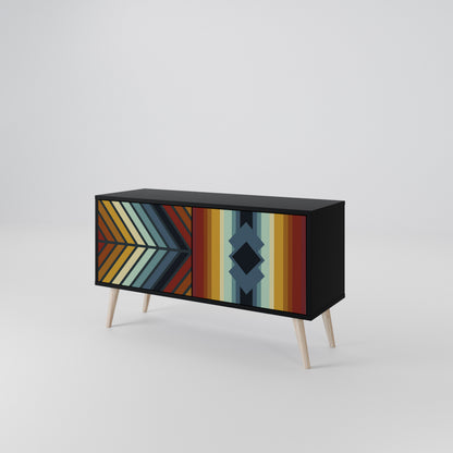 INDIGENOUS ZIGZAG Kompaktní dvoudveřový TV stolek