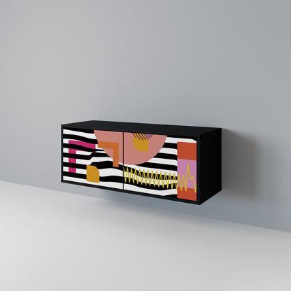 CHROMATIC ABSTRACT Kompaktní dvoudveřový TV stolek