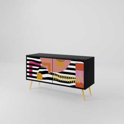 CHROMATIC ABSTRACT Kompaktní dvoudveřový TV stolek