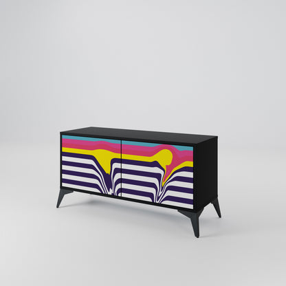 COLORFUL DIVERSION Kompaktní dvoudveřový TV stolek