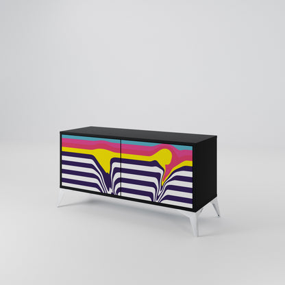 COLORFUL DIVERSION Kompaktní dvoudveřový TV stolek