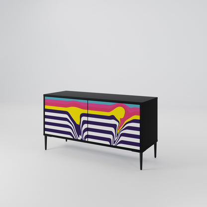 COLORFUL DIVERSION Kompaktní dvoudveřový TV stolek