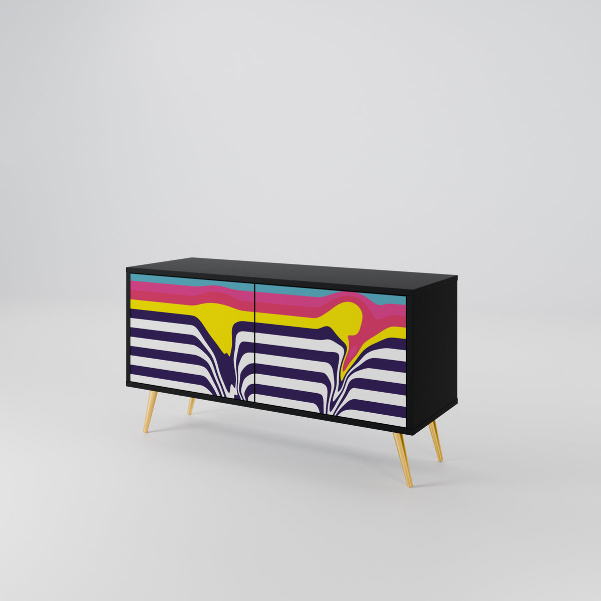 COLORFUL DIVERSION Kompaktní dvoudveřový TV stolek