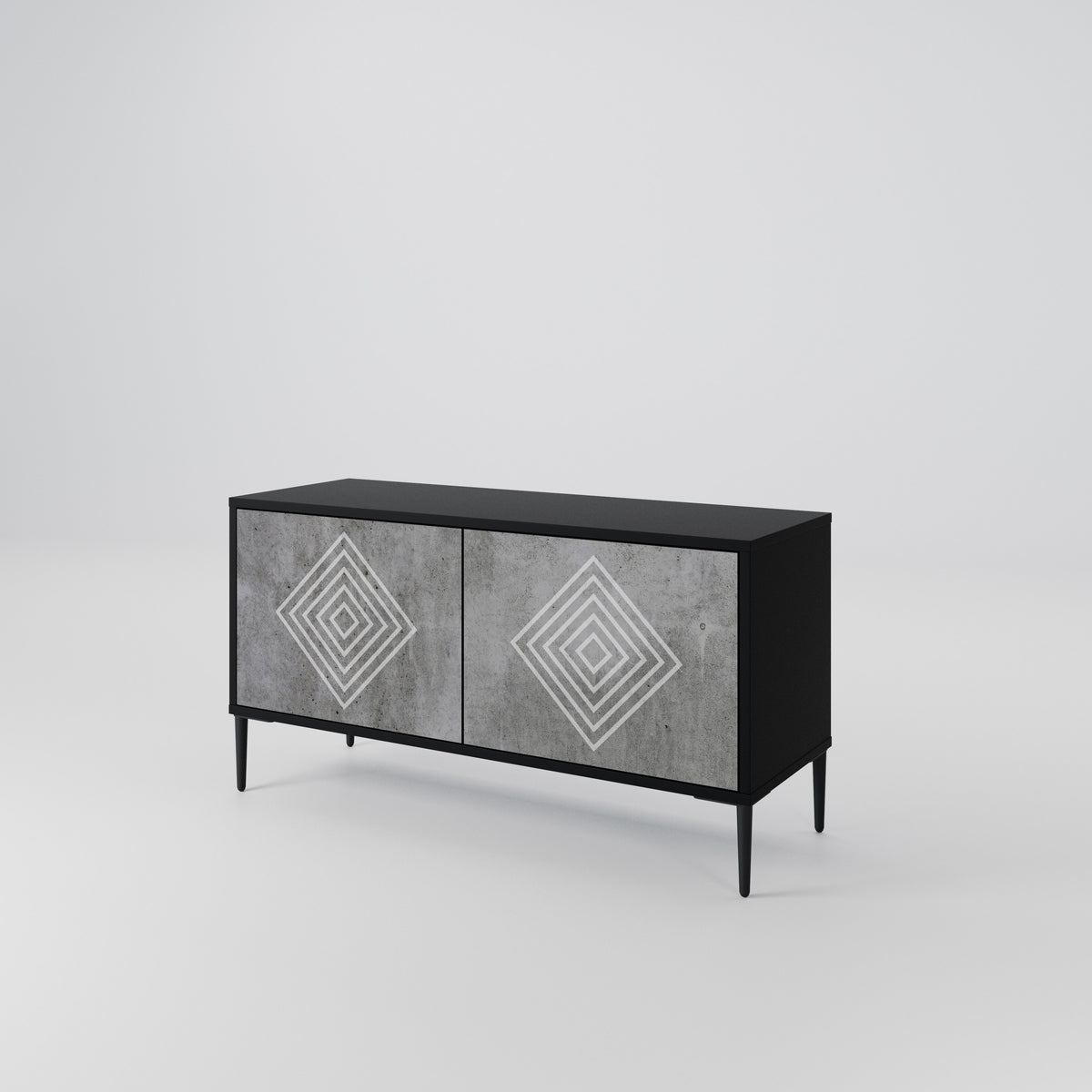POLYGONAL ARTISTRY Kompaktní dvoudveřový TV stolek