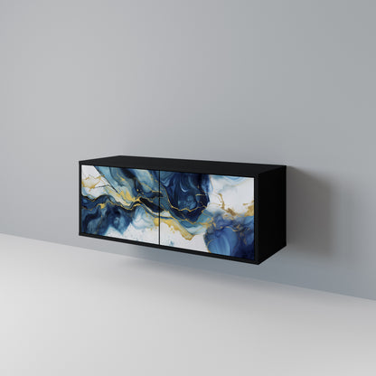 INKY MARBLE Kompaktní dvoudveřový TV stolek