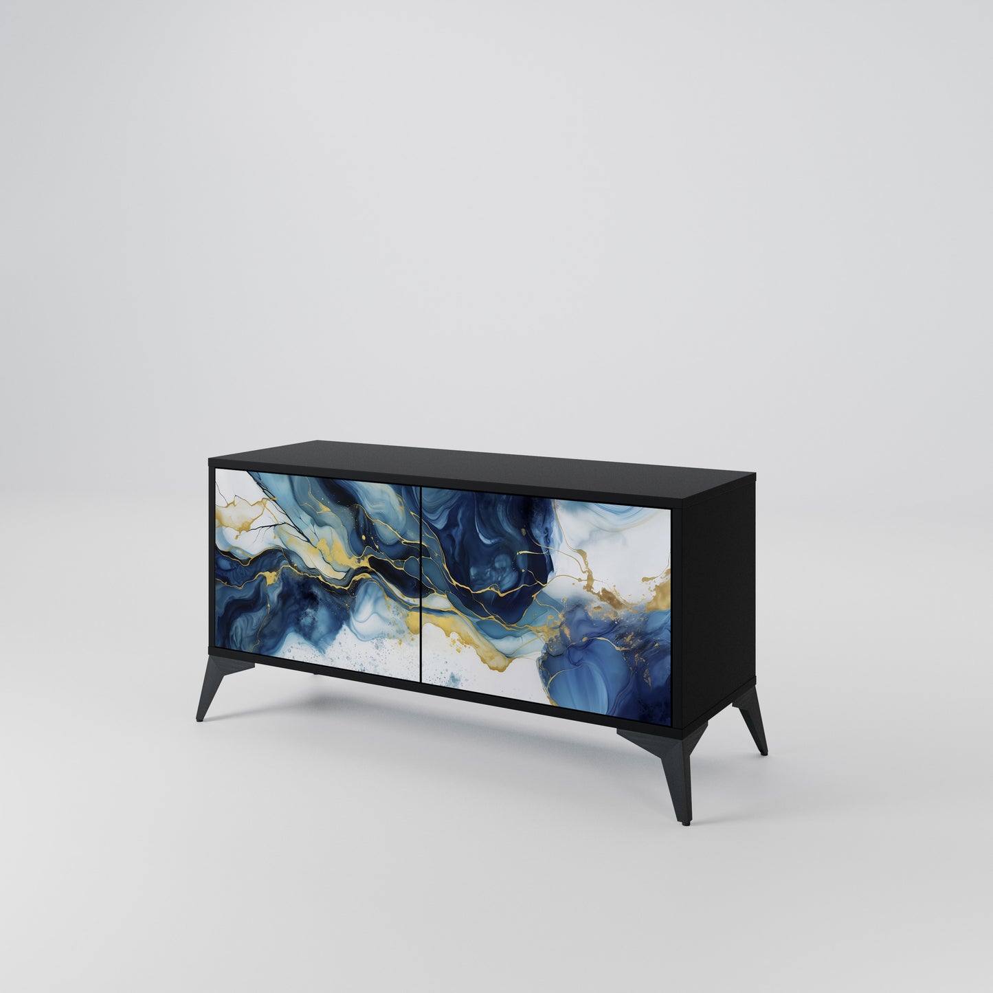 INKY MARBLE Kompaktní dvoudveřový TV stolek