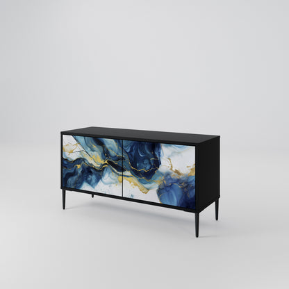 INKY MARBLE Kompaktní dvoudveřový TV stolek