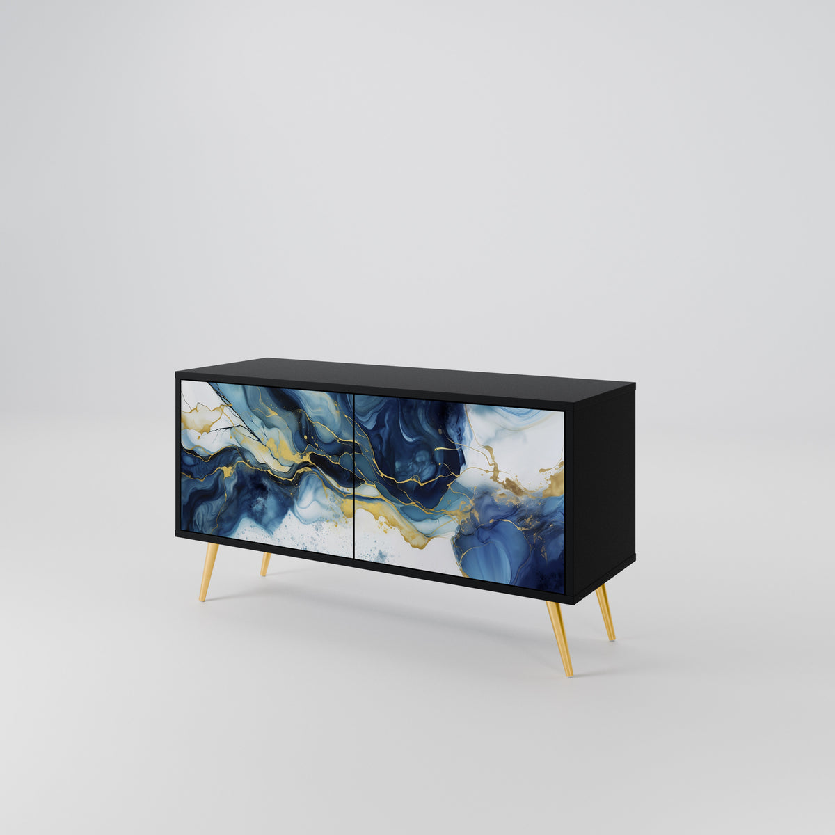 INKY MARBLE Kompaktní dvoudveřový TV stolek