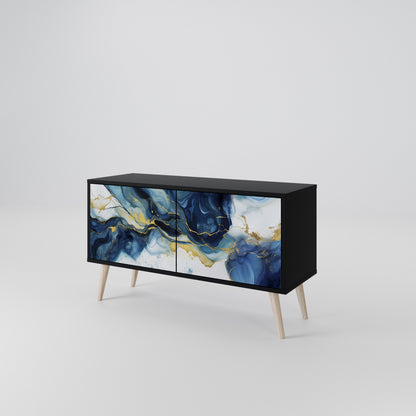 INKY MARBLE Kompaktní dvoudveřový TV stolek