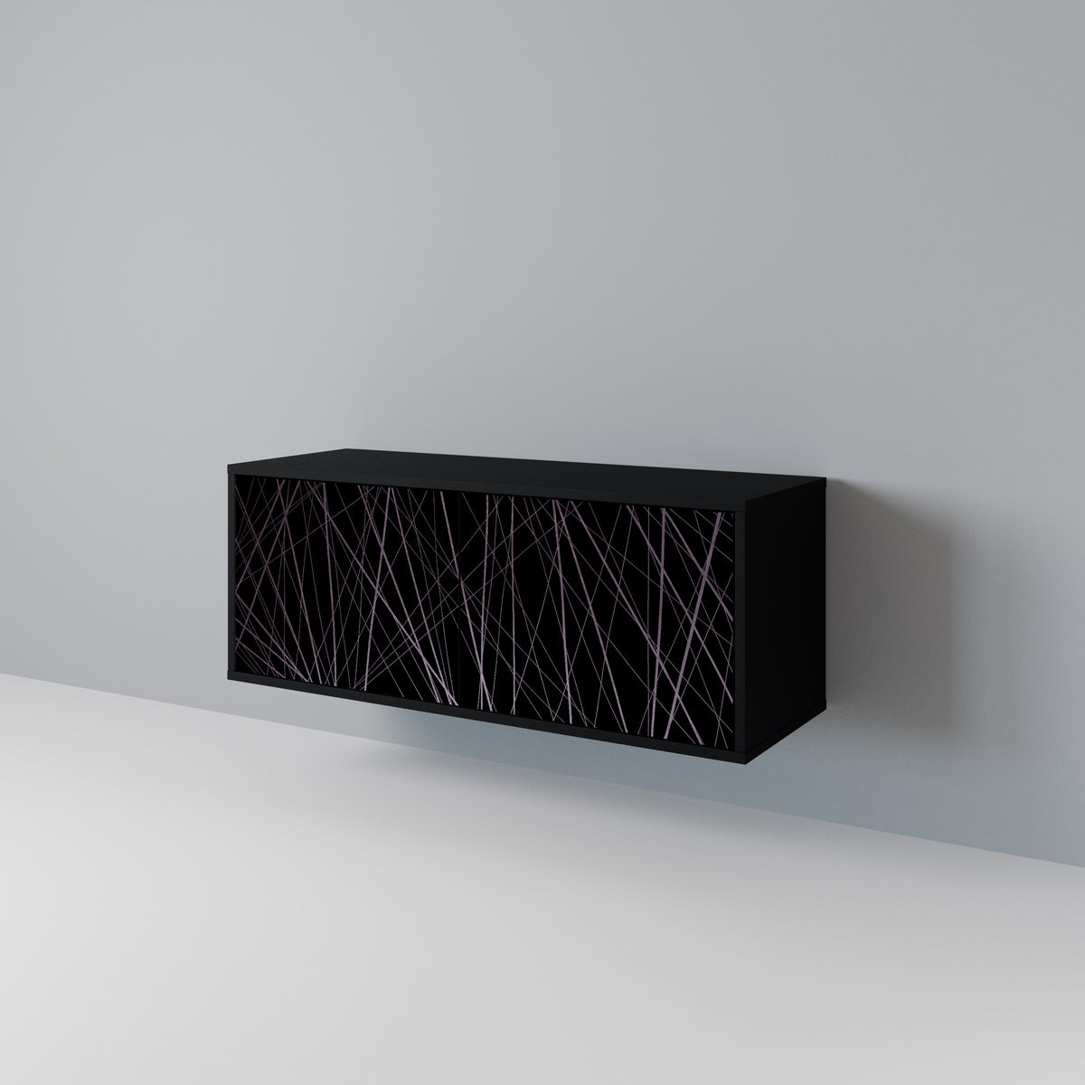SHIMMER SPIDERGRAM Kompaktní dvoudveřový TV stolek