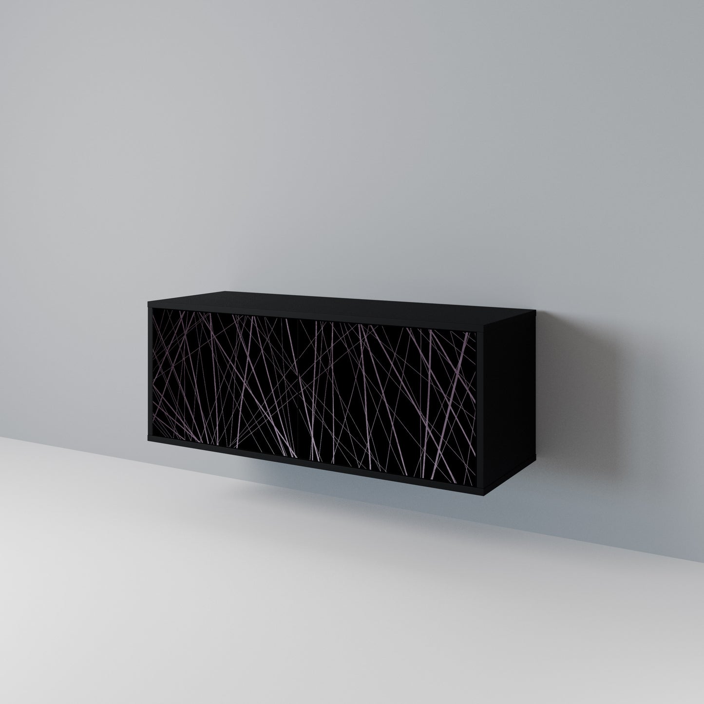 SHIMMER SPIDERGRAM Kompaktní dvoudveřový TV stolek