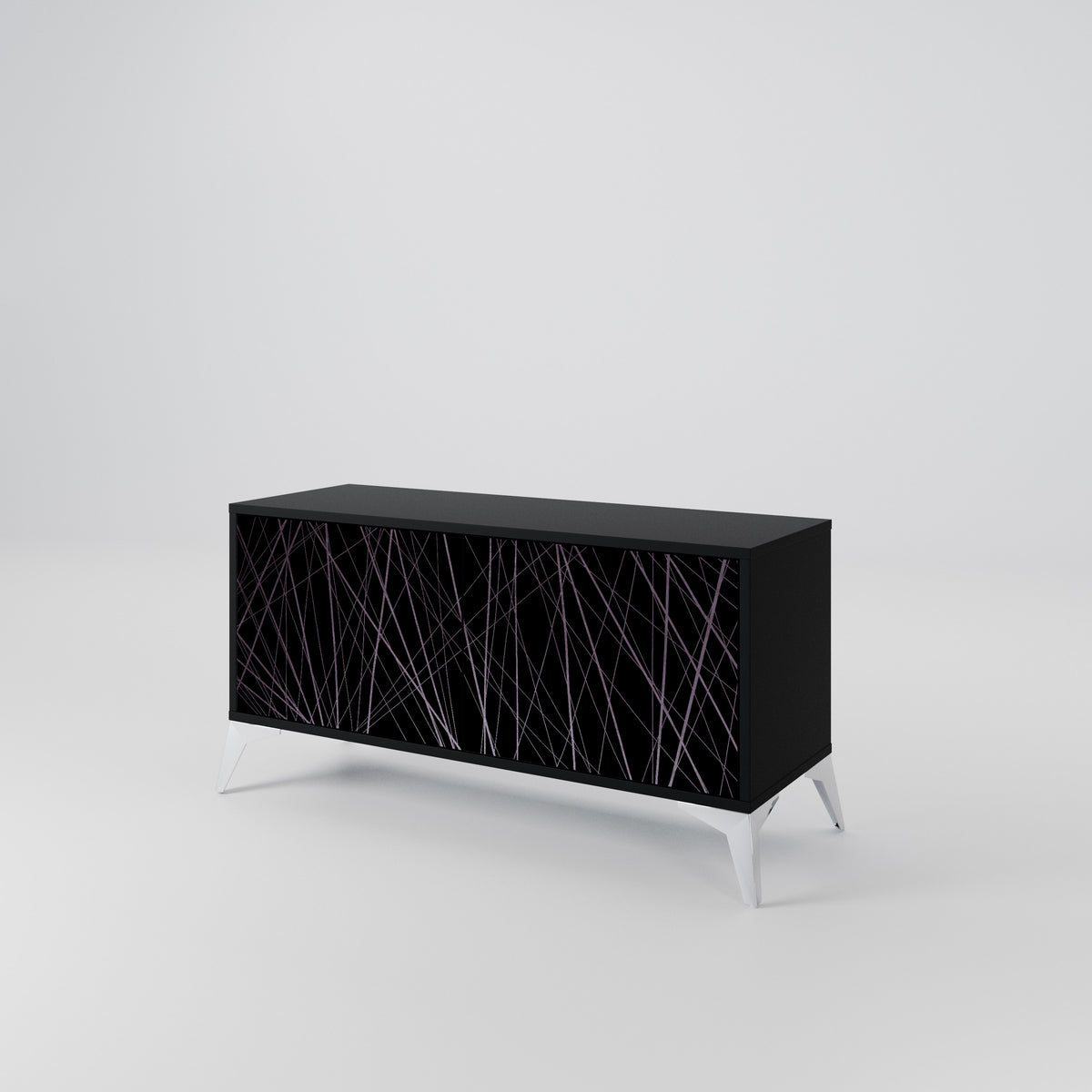 SHIMMER SPIDERGRAM Kompaktní dvoudveřový TV stolek
