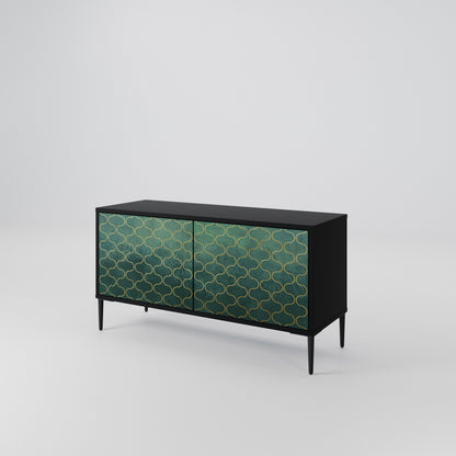TESSELATED GREENERY Kompaktní dvoudveřový TV stolek