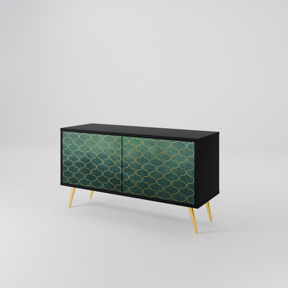 TESSELATED GREENERY Kompaktní dvoudveřový TV stolek