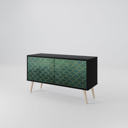 TESSELATED GREENERY Kompaktní dvoudveřový TV stolek