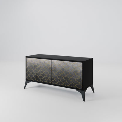 TESSELATED GRAYISH Kompaktní dvoudveřový TV stolek