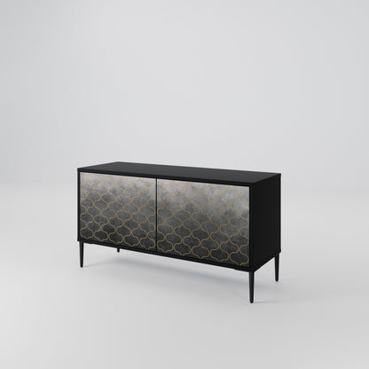 TESSELATED GRAYISH Kompaktní dvoudveřový TV stolek