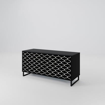 TESSELATED BLACKNESS Kompaktní dvoudveřový TV stolek
