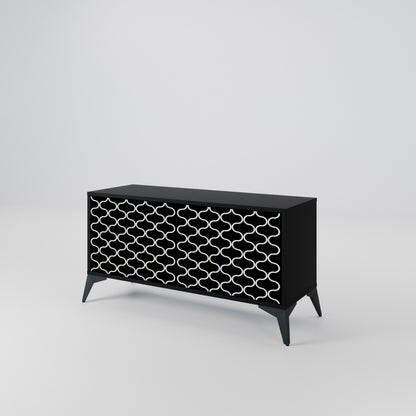 TESSELATED BLACKNESS Kompaktní dvoudveřový TV stolek