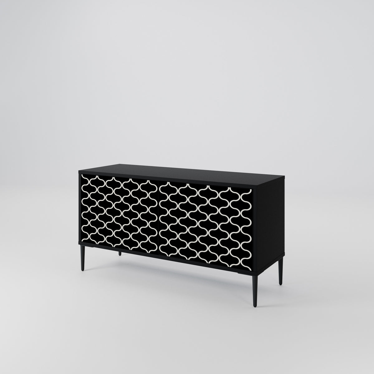 TESSELATED BLACKNESS Kompaktní dvoudveřový TV stolek
