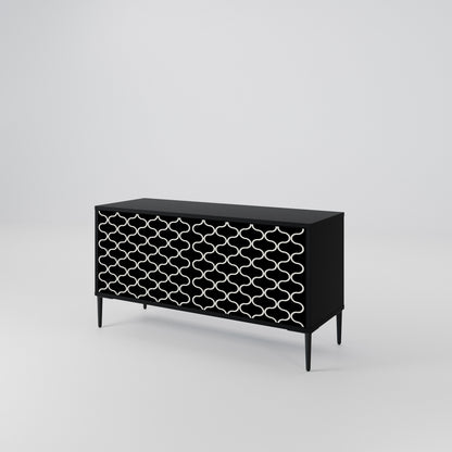TESSELATED BLACKNESS Kompaktní dvoudveřový TV stolek